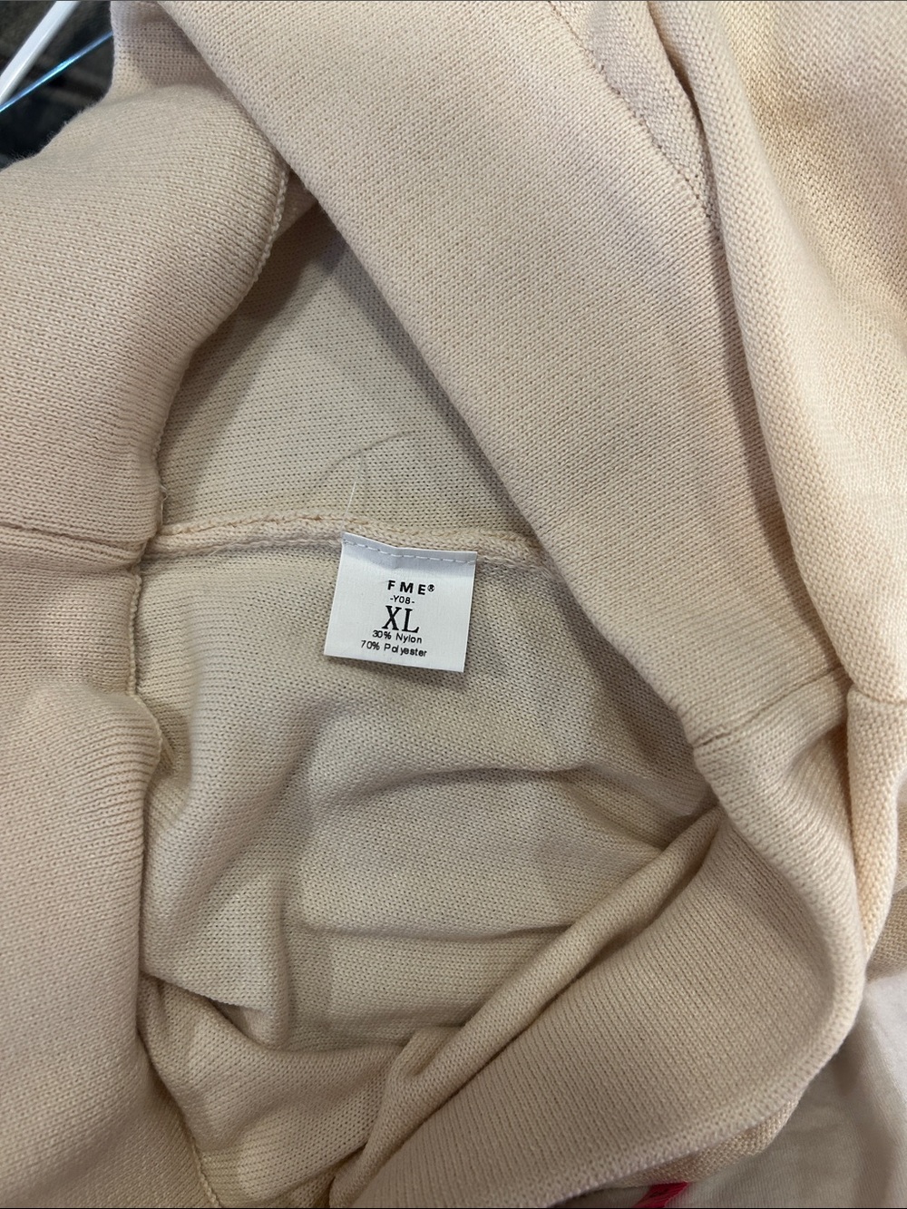 Wide-Leg Knit Pants in Light Beige — Women’s Comfortable Pull-On Pant - Picture 7 of 7